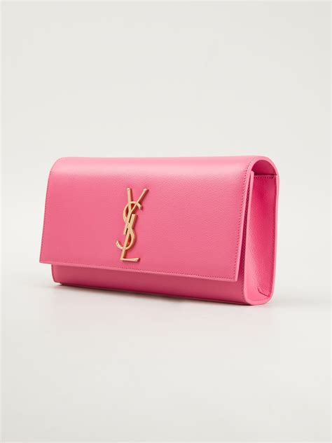 ysl electric pink clutch|saint laurent evening clutch.